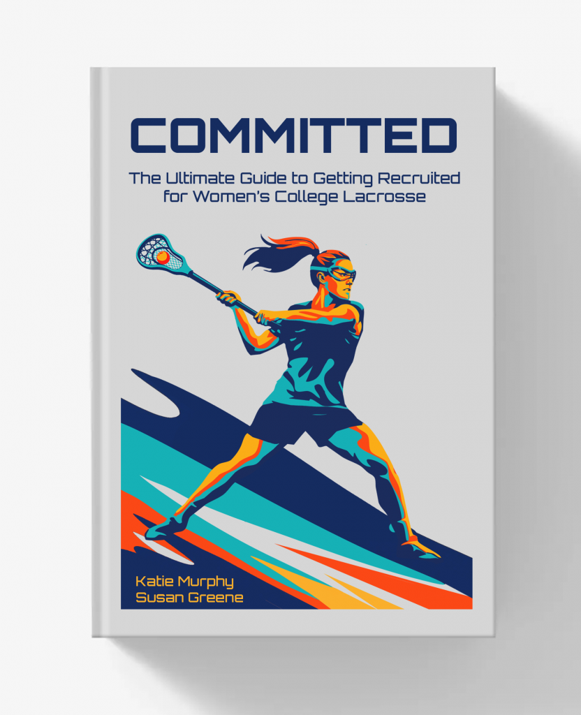 The front of the lacrosse recruiting guide book.